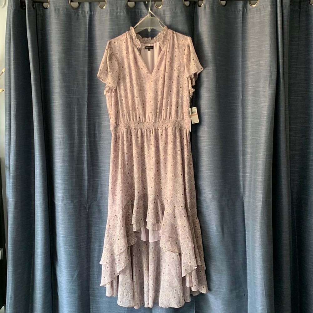 1. State, high-low dress